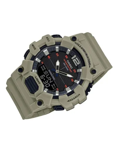 Reloj deportivo hombre Casio HDC-700-3A3 10 años batería Hora Mundial Pantalla Neón 100m WR correa goma