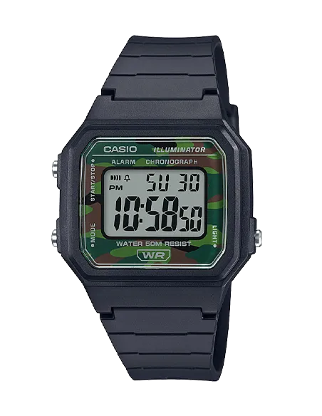 Reloj hombre militar Casio W217H-3BV camuflaje correa goma
