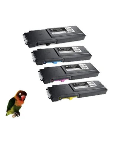 4 Toner compatibles DELL S3840 / S3845  negro cián magenta amarillo