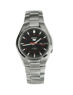 Reloj automático hombre Seiko 5 Sport SNK617K1 dial negro 37mm correa acero 2