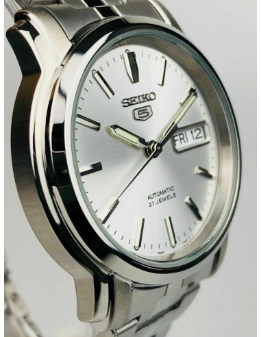 Reloj automático hombre Seiko 5 SNKK65K1 dial plata 38mm correa acero