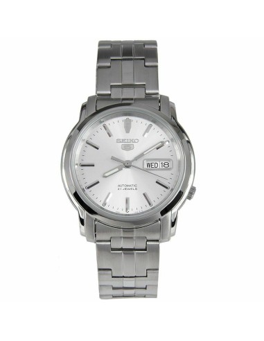 Reloj automático hombre Seiko 5 SNKK65K1 dial plata 38mm correa acero