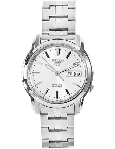 Reloj automático hombre Seiko 5 SNKK65K1 dial plata 38mm correa acero