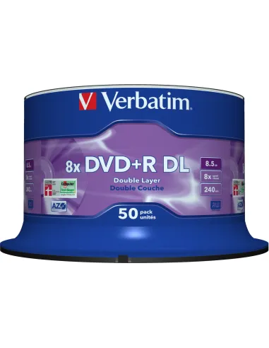 DVD+R Verbatim 8x Doble Capa Tarrina 25 uds