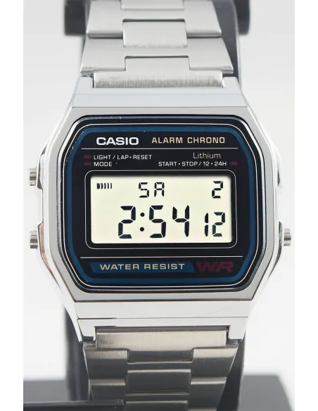 Reloj casio collection digital clásico retro A158WA-1Q cronografo multifuncional