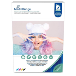 Papel fotográfico a4 profesional mediarange alto brillo 220 grs. 100 hojas   **i2