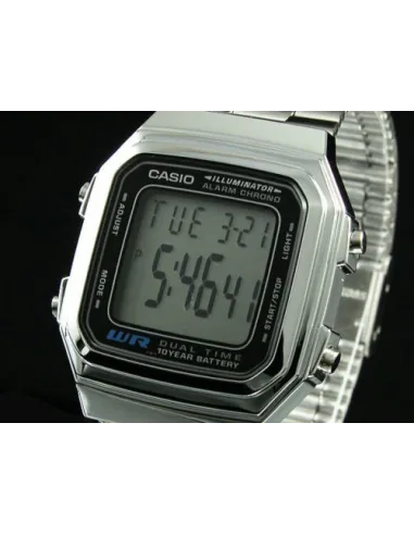 reloj Casio clásico A178WA-1 plateado