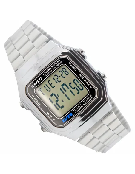 reloj Casio clásico A178WA-1 plateado