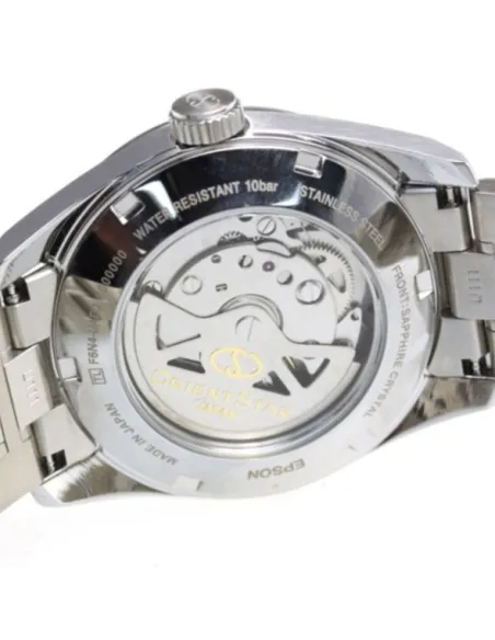 Reloj Automático hombre Orient Star RE-AU0004B dial negro cristal de zafiro correa de acero 100m WR