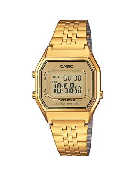 Reloj de mujer de Casio Collection LA680WEGA-9ER Vintage luz LED correa de acero