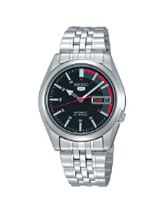 Reloj automático hombre Seiko 5 SNK375K1 Speedmaster dial negro 37mm correa acero
