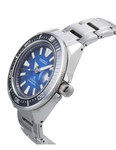 Reloj Automático hombre buceo Seiko Prospex SRPE33K1 Samurai Manta Ray Save the Ocean dial azul 43.8mm Zafiro