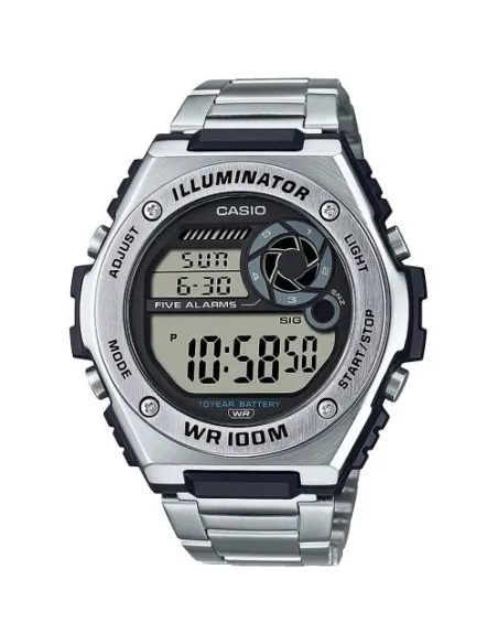 Reloj deportivo hombre Casio MWD-100HD-1AV Hora Mundial 5 Alarmas Despertador 10 años batería