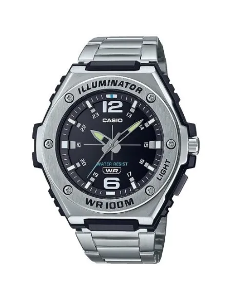 Reloj deportivo hombre Casio MWA-100HD-1AV Luz LED 100m WR correa acero