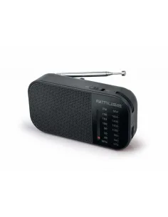 RADIO PORTÁTIL MUSE AM/FM CON ALTAVOZ Y TOMA DE AURICULARES - NEGRO
