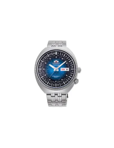 Reloj automático hombre Orient Revival World Map Automatic RA-AA0E03L dial azul 43.5mm correa acero 200m water resist