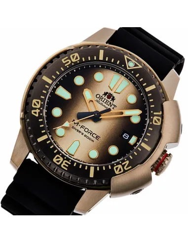 reloj automático hombre Orient M-Force RA-AC0L05G Limited Edition dial 45mm correa goma 200m water resist