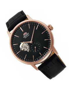 Reloj automático hombre Orient RA-AR0103B Open Heart correa cuero dial negro 40mm (permite cuerda manual) 2