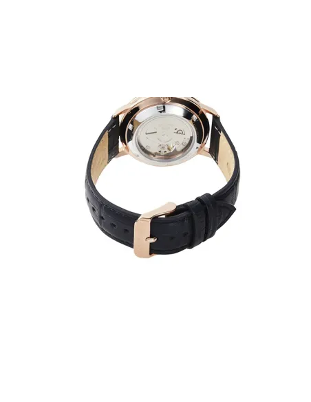 Reloj automático hombre Orient RA-AR0103B Open Heart correa cuero dial negro 40mm (permite cuerda manual)