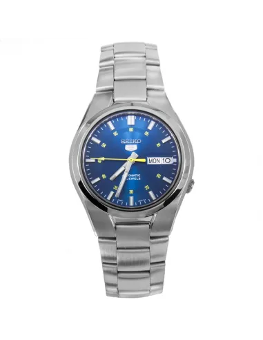 reloj automático hombre Seiko 5 SNK615K1 dial azul 37mm correa acero