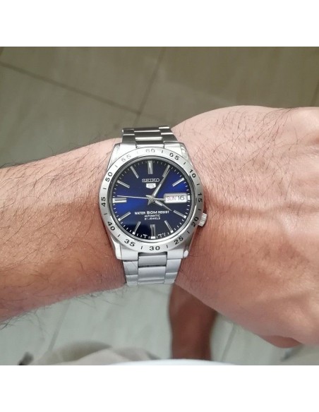 reloj automático hombre Seiko SNKD99K1 dial azul 37mm correa acero 50m water resist