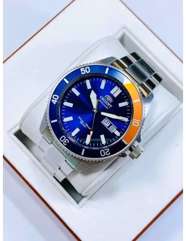 Reloj Automático hombre buceo Orient Kanno RA-AA0913L dial azul 44mm correa acero 200m WR