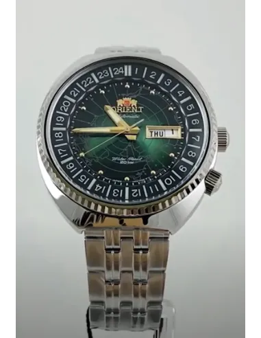 Reloj automático Orient Revival World Map Automatic RA-AA0E02E dial verde 43.5mm correa acero 200m water resist RA-AA0E02E19