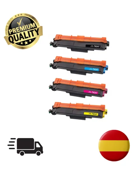Lot 4 toner pour Brother TN-247 / TN-243 DCP-L3510 DCP-L3550 HL-L3210 avec puce