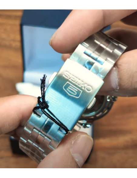 Reloj automático hombre Seiko 5 SNKK65K1 dial plata 38mm correa acero