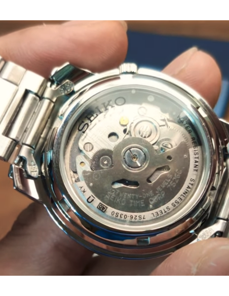 Reloj automático hombre Seiko 5 SNKK65K1 dial plata 38mm correa acero