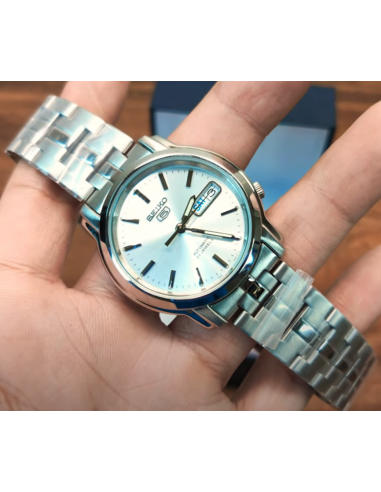 Reloj automático hombre Seiko 5 SNKK65K1 dial plata 38mm correa acero