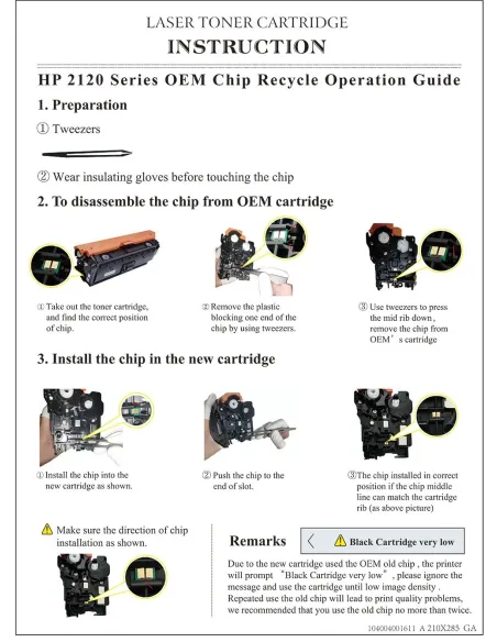 toner Compatible HP W2120A (SIN CHIP) Negro Cartucho de Toner 212A