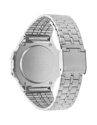 Reloj joven unisex Casio A171WE-1A alarma cronómetro luz correa acero