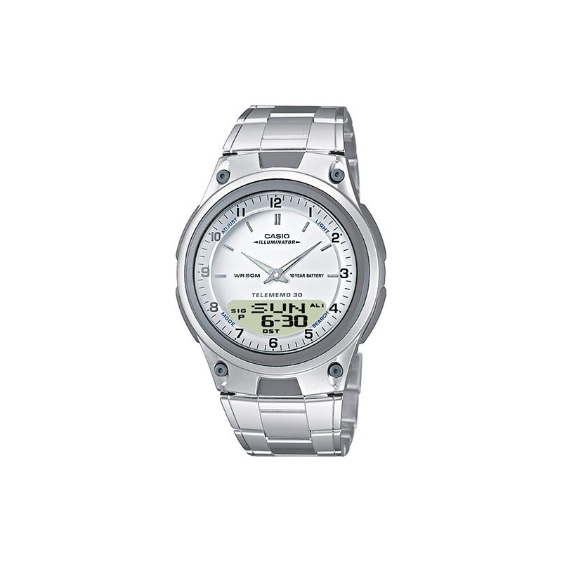 copy of reloj hombre CASIO aw-80d-1a2 Hora Mundial - 30 telememo - 10 años batería