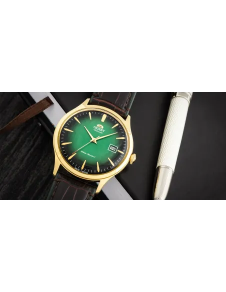 reloj hombre automático Orient Bambino FAC08002F verde cuero