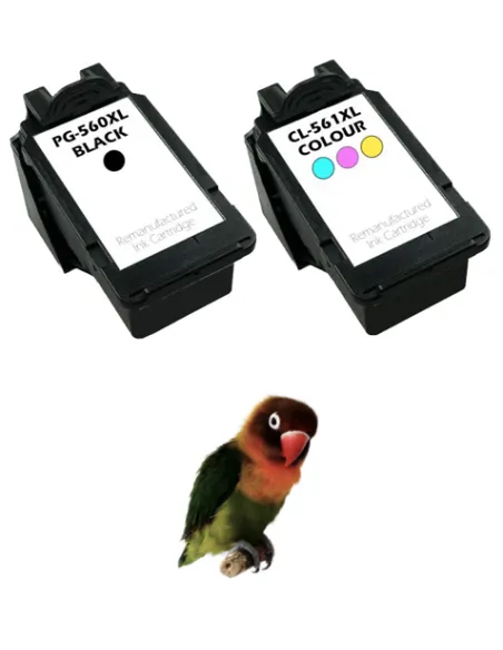 pack 2 TINTAS Compatibles Canon PG560XL + CL561XL NEGRO COLOR TS5350-TS5351-TS5352-TS5353-TS7450-TS7451