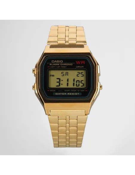 Reloj unisex Casio A159WGEA-1A dorado LED - cronómetro - alarma water resist