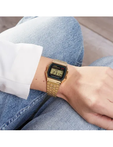 Reloj unisex Casio A159WGEA-1A dorado LED - cronómetro - alarma water resist