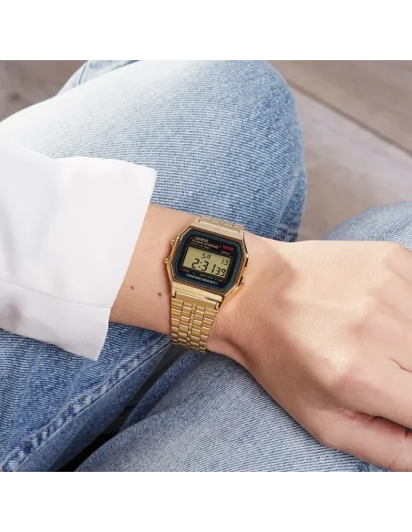 Reloj unisex Casio A159WGEA-1A dorado LED - cronómetro - alarma water resist