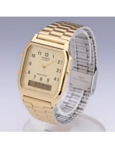reloj Casio VINTAGE EDGY AQ-230GA-9B unisex dial analógico y digital Hora dual - alarma 2