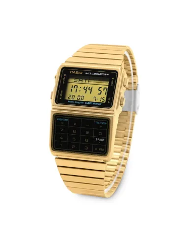 Reloj Casio Unisex DBC-611G-1 Iluminador dorado Telememo Calculadora