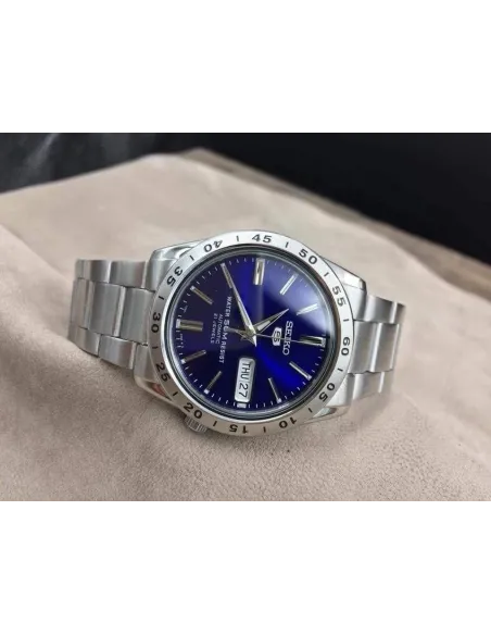 reloj automático hombre Seiko SNKD99K1 dial azul 37mm correa acero 50m water resist