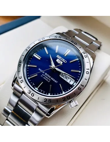 reloj automático hombre Seiko SNKD99K1 dial azul 37mm correa acero 50m water resist