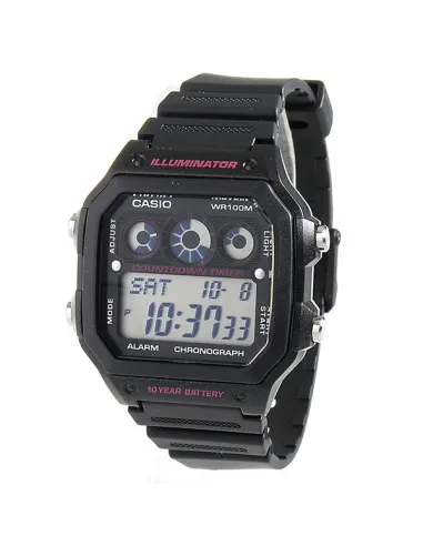 reloj deportivo hombre Casio AE-1300WH-1A2 Hora Mundial Luz LED - Árbitro - Alarma - 10 años batería