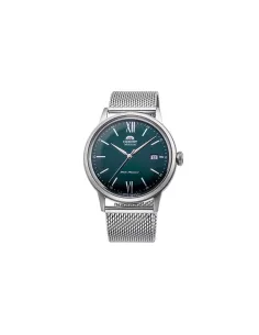 reloj automático hombre Orient Bambino RA-AC0018E dial verde 40.5mm correa acero malla (admite cuerda manual)
