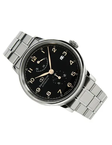 reloj automático hombre Orient Star RE-AW0001B dial negro Cristal Zafiro doble curva correa acero Power Reserve