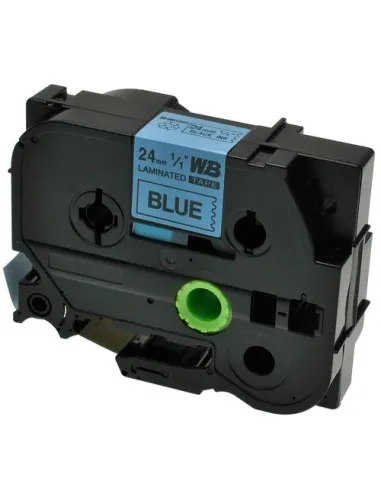 Compatible Brother TZe551 / TZ551 Cinta Laminada de Etiquetas - Texto negro sobre fondo azul - Ancho 24mm x 8 metros