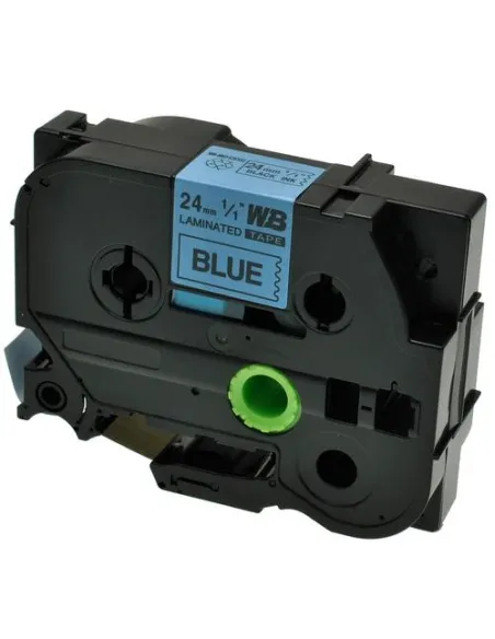 Compatible Brother TZe551 / TZ551 Cinta Laminada de Etiquetas - Texto negro sobre fondo azul - Ancho 24mm x 8 metros