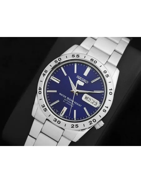 reloj automático hombre Seiko SNKD99K1 dial azul 37mm correa acero 50m water resist