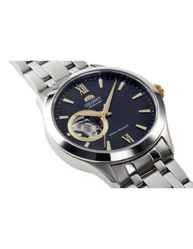 reloj automático hombre Orient Golden Eyes FAG03002B Skeleton 40mm dial negro correa acero